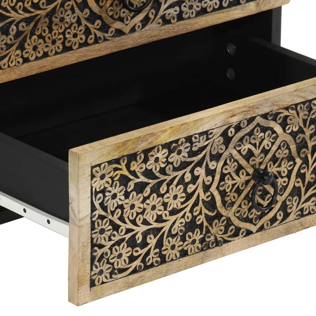 Table de chevet 50x33x60 cm bois de manguier massif - XIOS