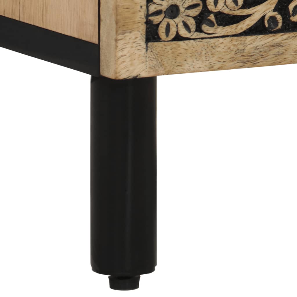 Table de chevet 50x33x60 cm bois de manguier massif - XIOS