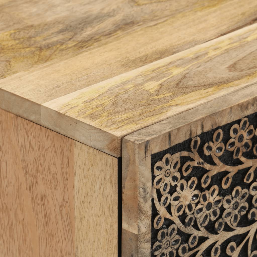 Table de chevet 50x33x60 cm bois de manguier massif - XIOS