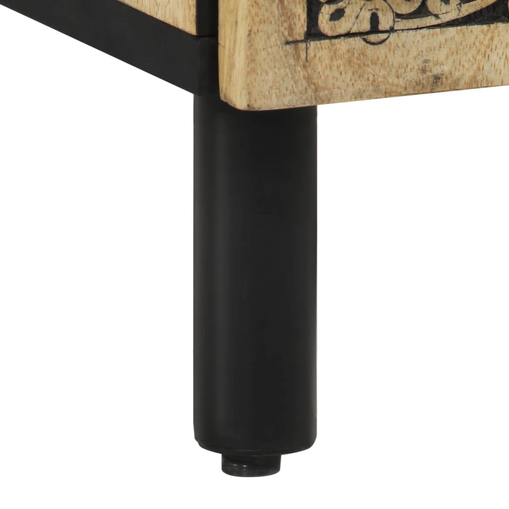 Table de chevet 50x33x60 cm bois de manguier massif - XIOS