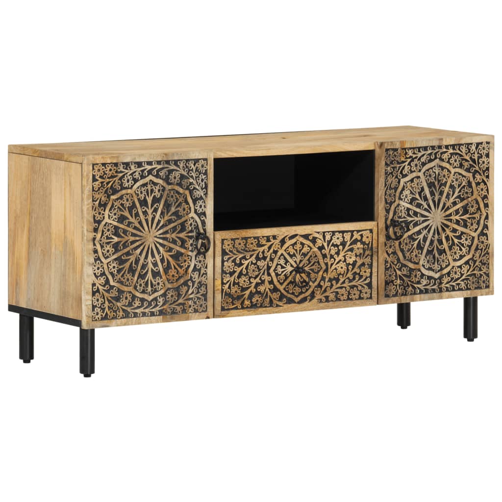 Meuble TV 105x33x46 cm Bois massif de manguier - XIOS