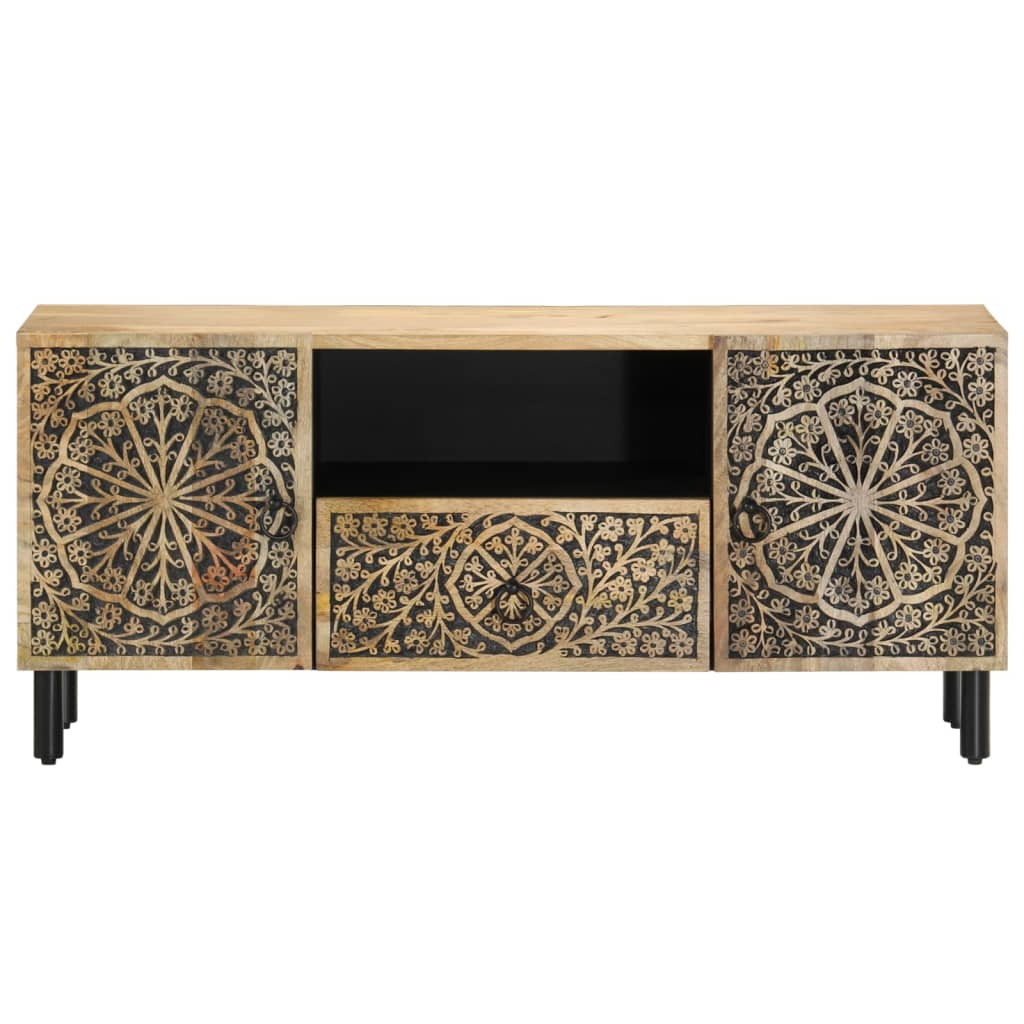 Meuble TV 105x33x46 cm Bois massif de manguier - XIOS