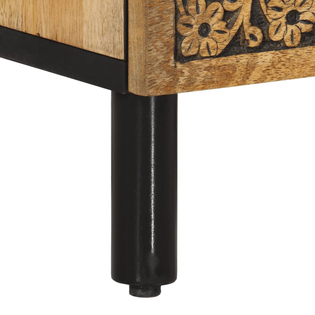 Meuble TV 100x33x46 cm bois massif de manguier - XIOS