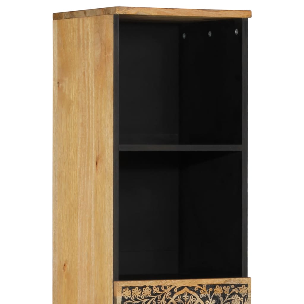 Armoire de salle de bain 38x33x160 cm bois massif de manguier - XIOS