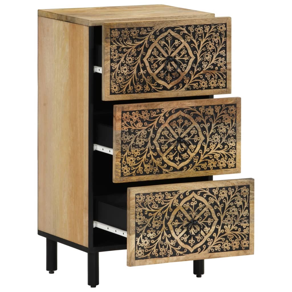 Armoire latérale 40x33x75 cm bois massif de manguier - XIOS