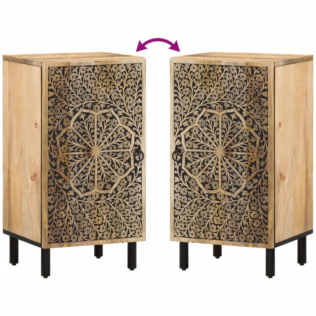 Armoire latérale 40x33x75 cm bois massif de manguier - XIOS
