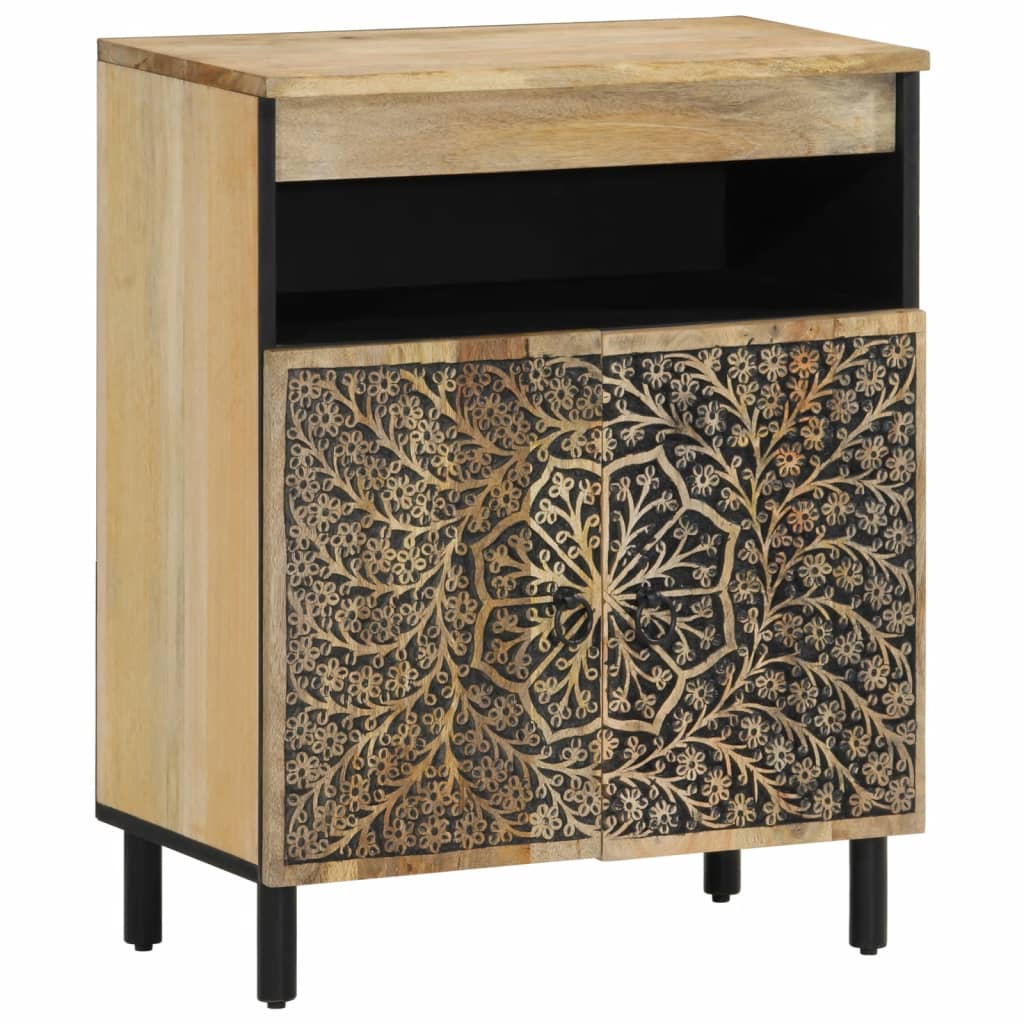 Armoire latérale 60x33x75 cm bois massif de manguier - XIOS