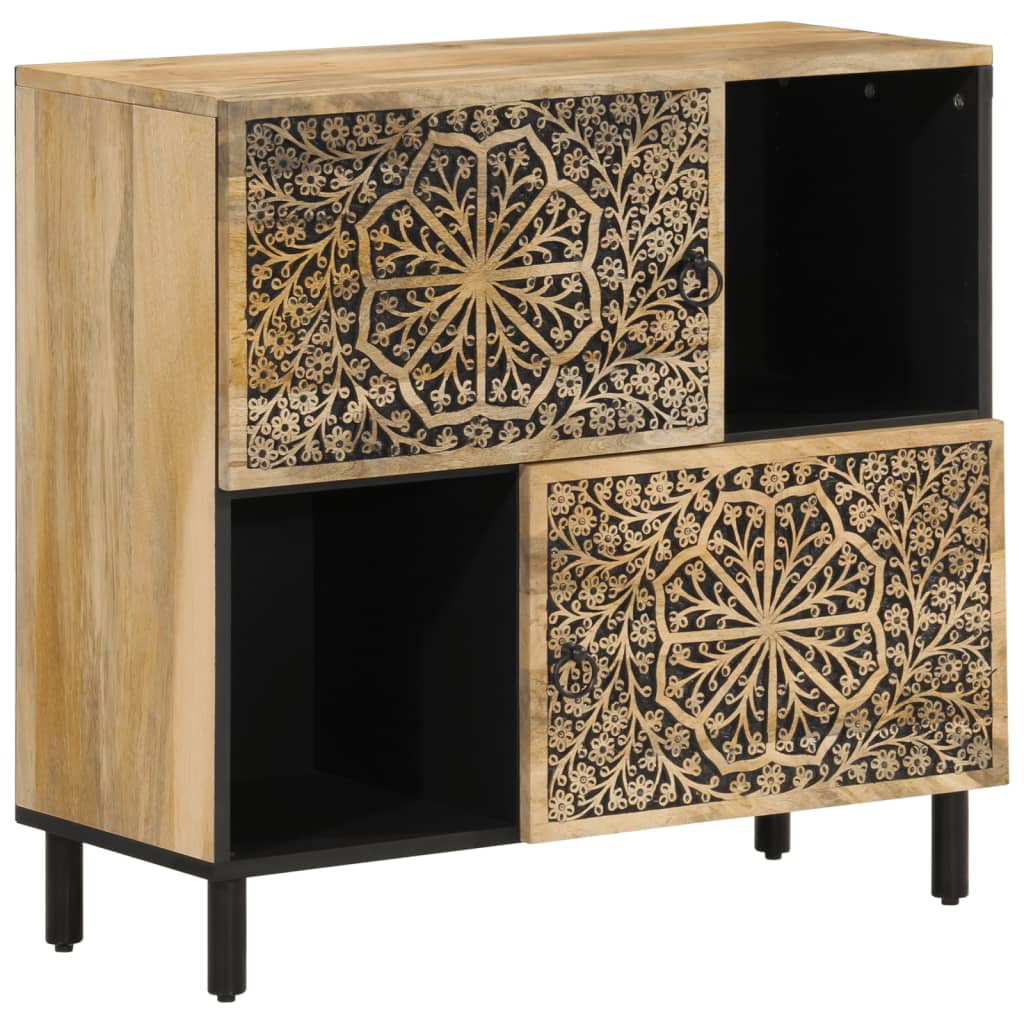 Armoire latérale 80x33x75 cm bois massif de manguier - XIOS