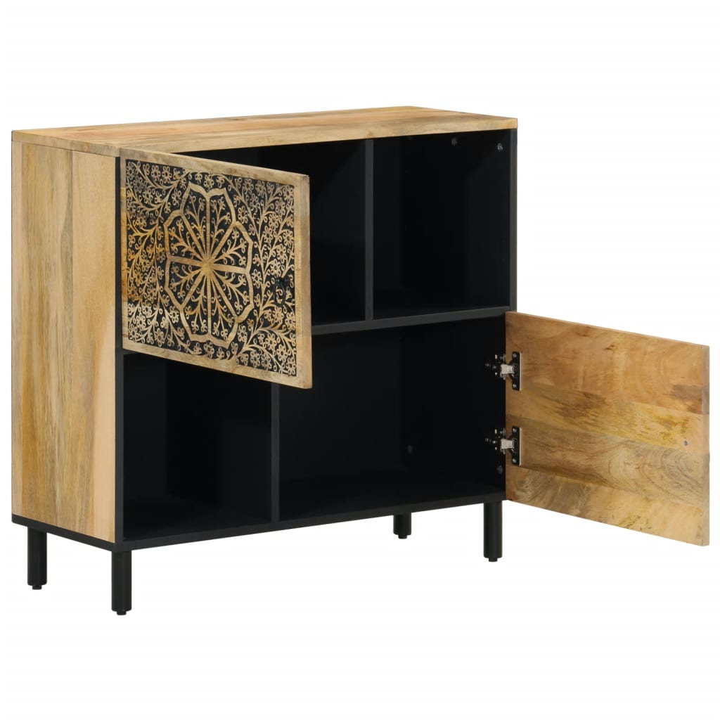 Armoire latérale 80x33x75 cm bois massif de manguier - XIOS