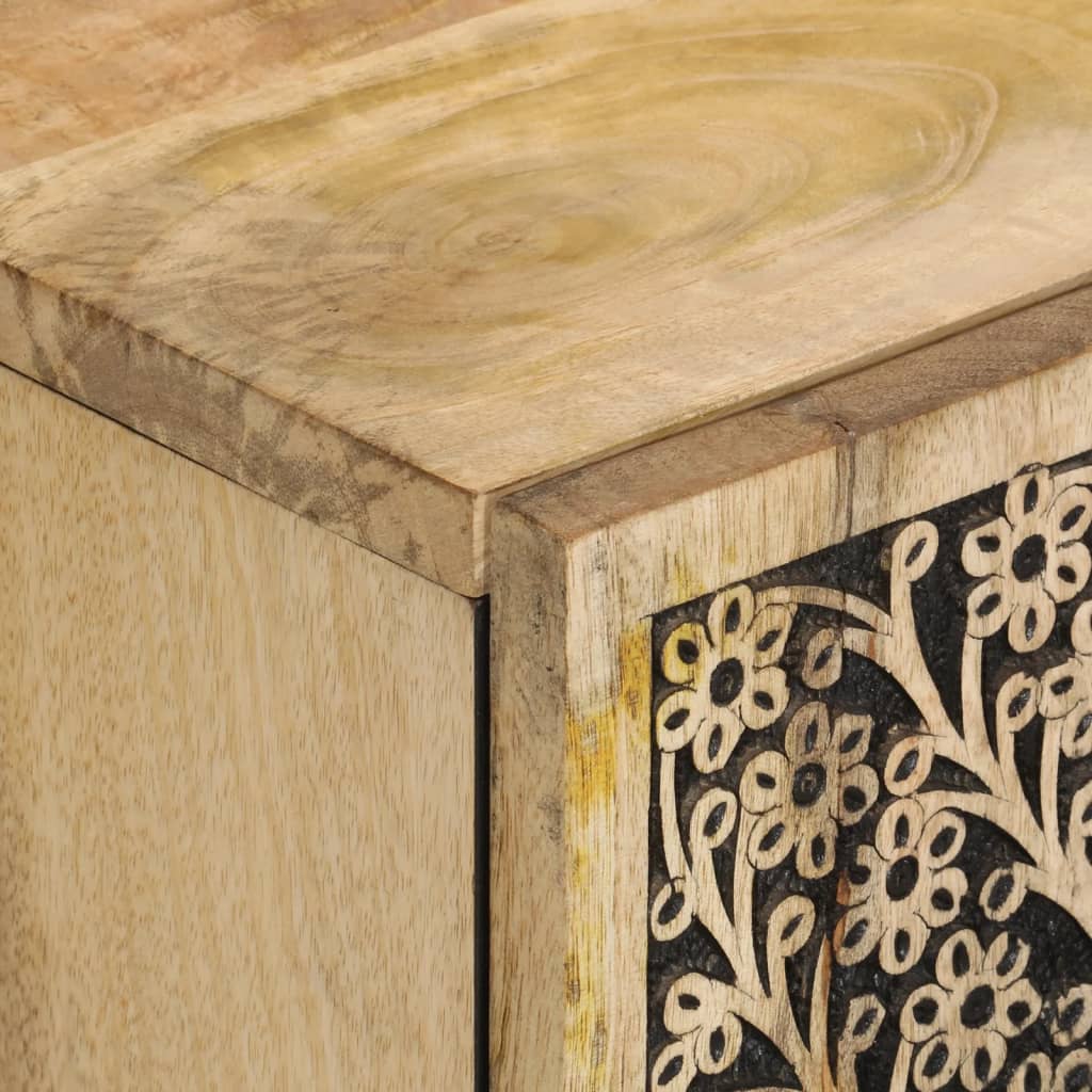 Armoire latérale 90x33x75 cm bois massif de manguier - XIOS