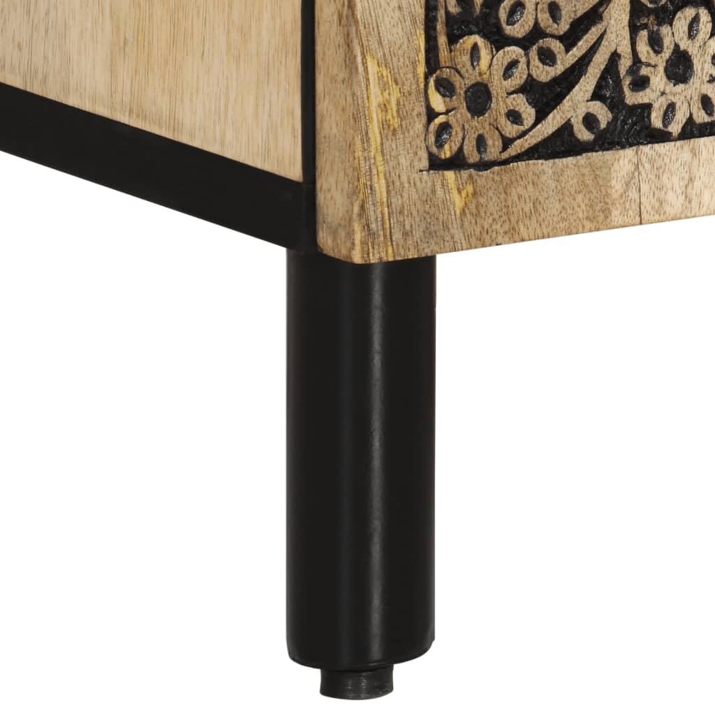 Armoire latérale 90x33x75 cm bois massif de manguier - XIOS