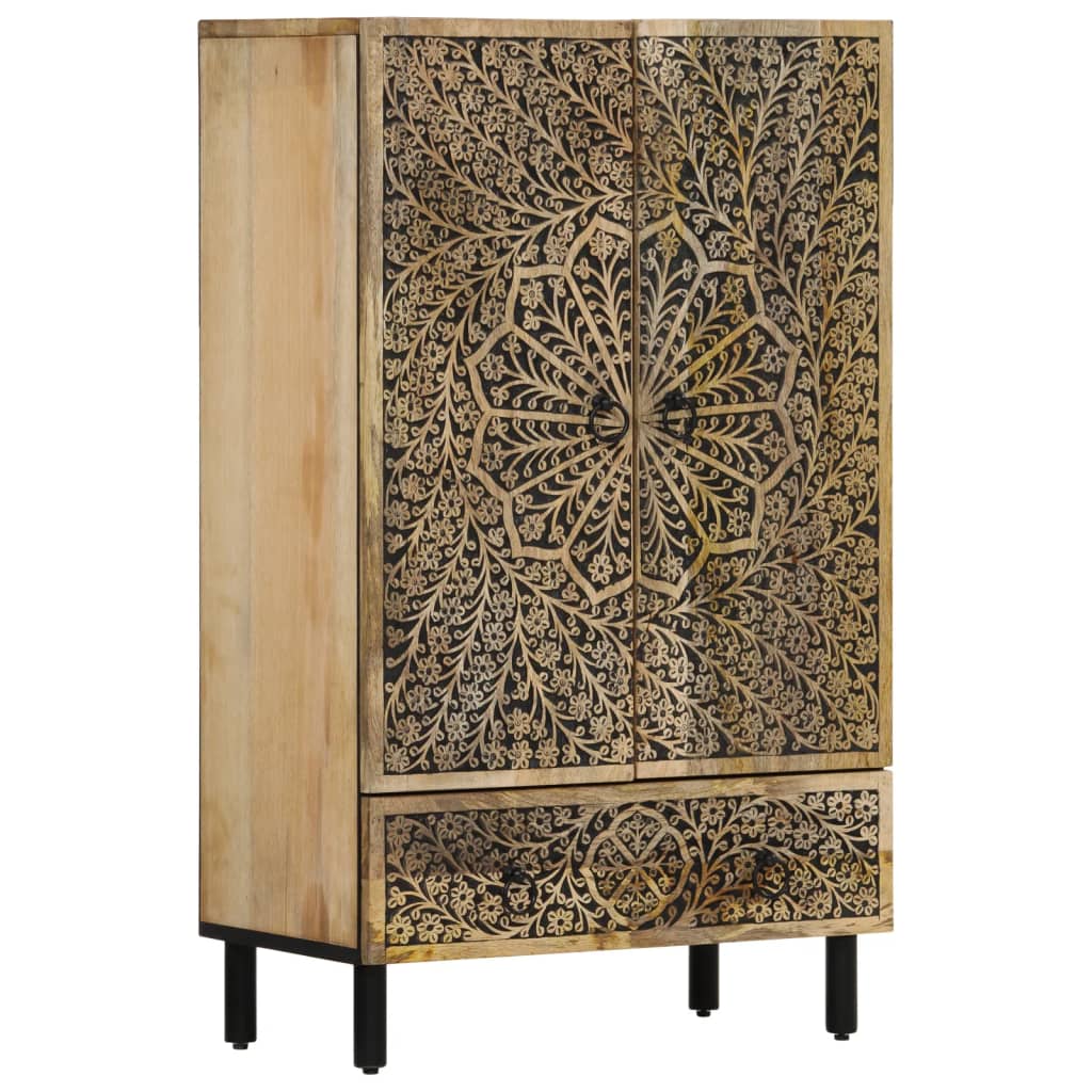Buffet 60x33x100 cm bois de manguier massif - XIOS