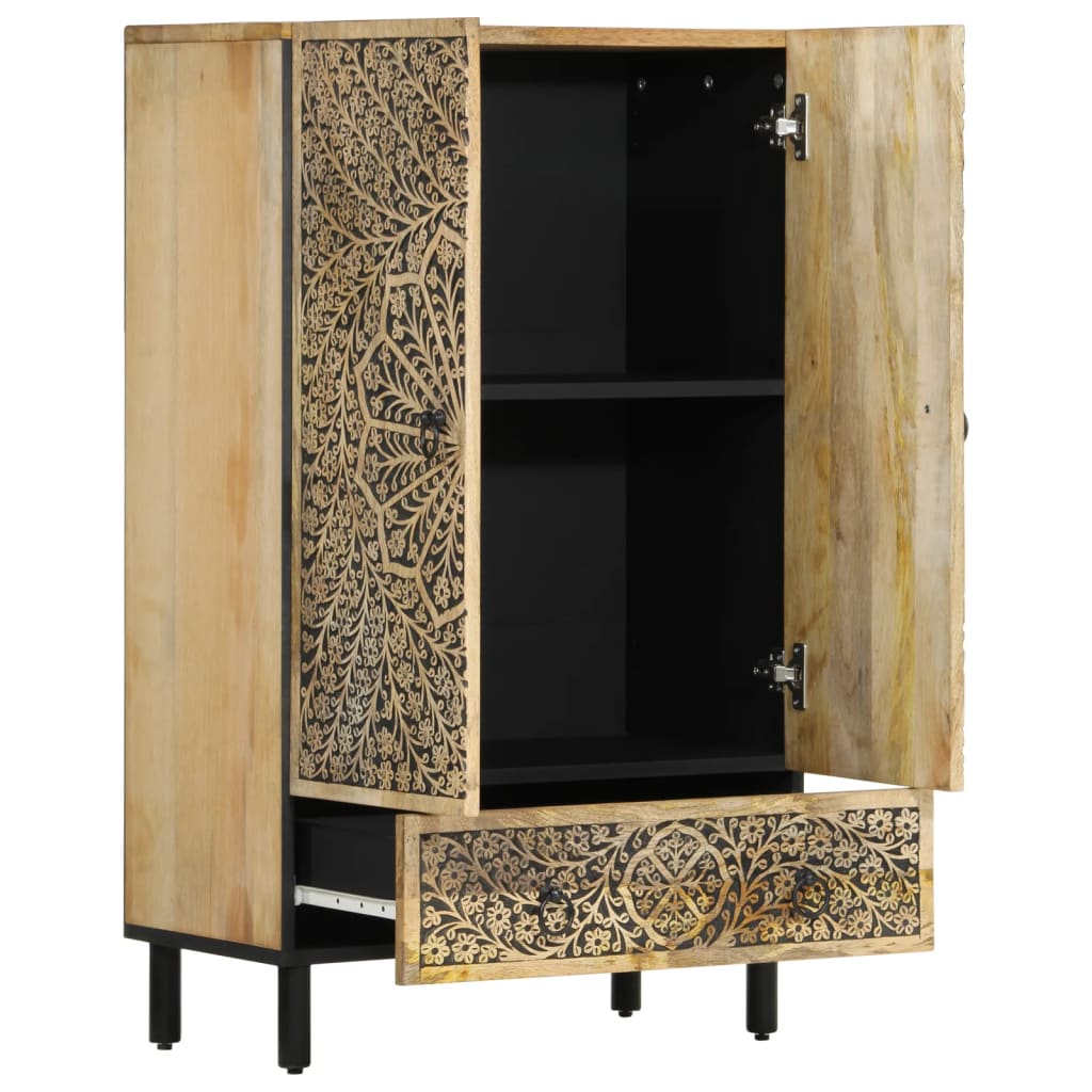 Buffet 60x33x100 cm bois de manguier massif - XIOS