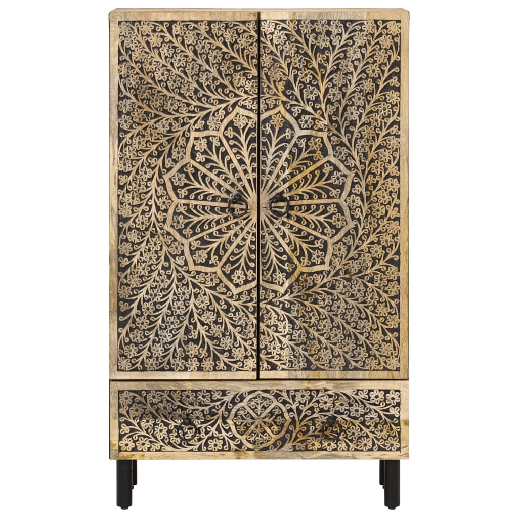 Buffet 60x33x100 cm bois de manguier massif - XIOS