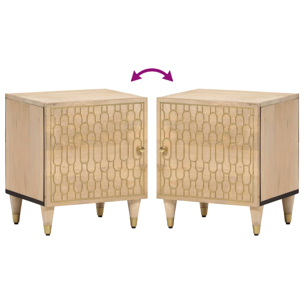 Table de chevet 40x33x46 cm Bois de manguier solide - XIOS