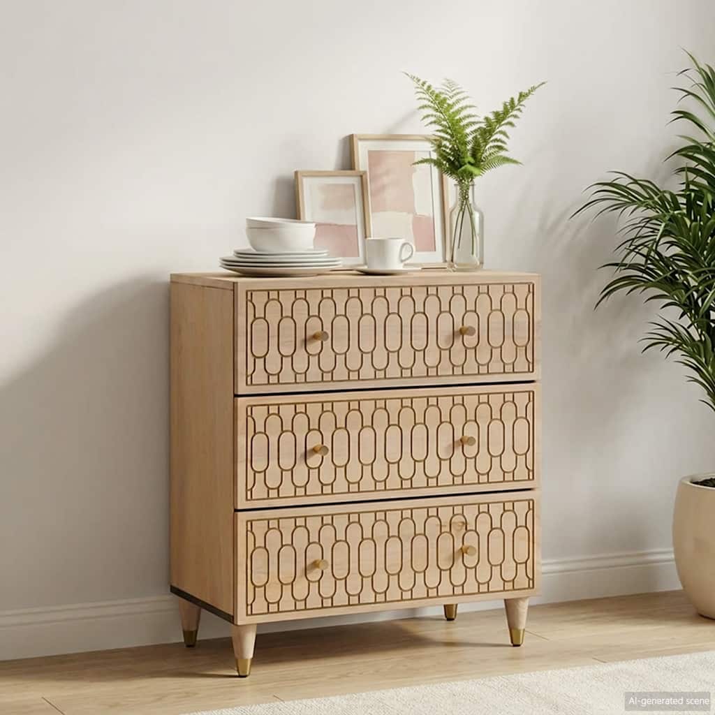 Armoire latérale 60x33x75 cm bois massif de manguier - XIOS