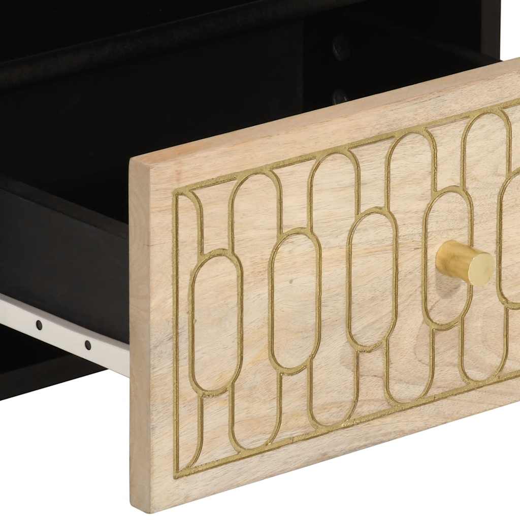 Tables de chevet 2 pcs 40x33x46 cm Bois de manguier solide - XIOS