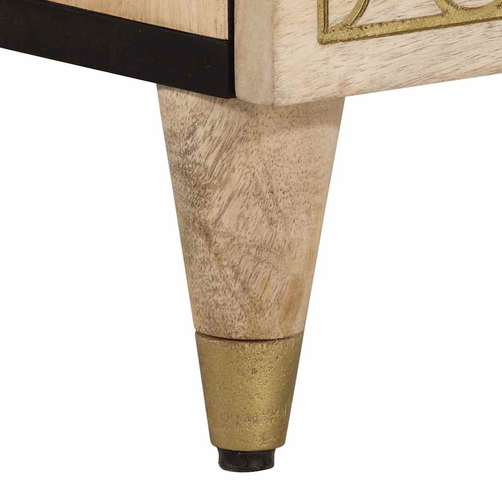 Tables de chevet 2 pcs 40x33x46 cm Bois de manguier solide - XIOS