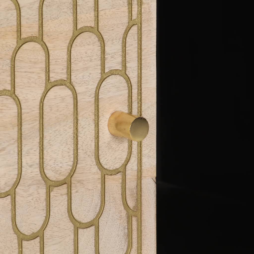 Armoire latérale 80x33x75 cm bois massif de manguier - XIOS