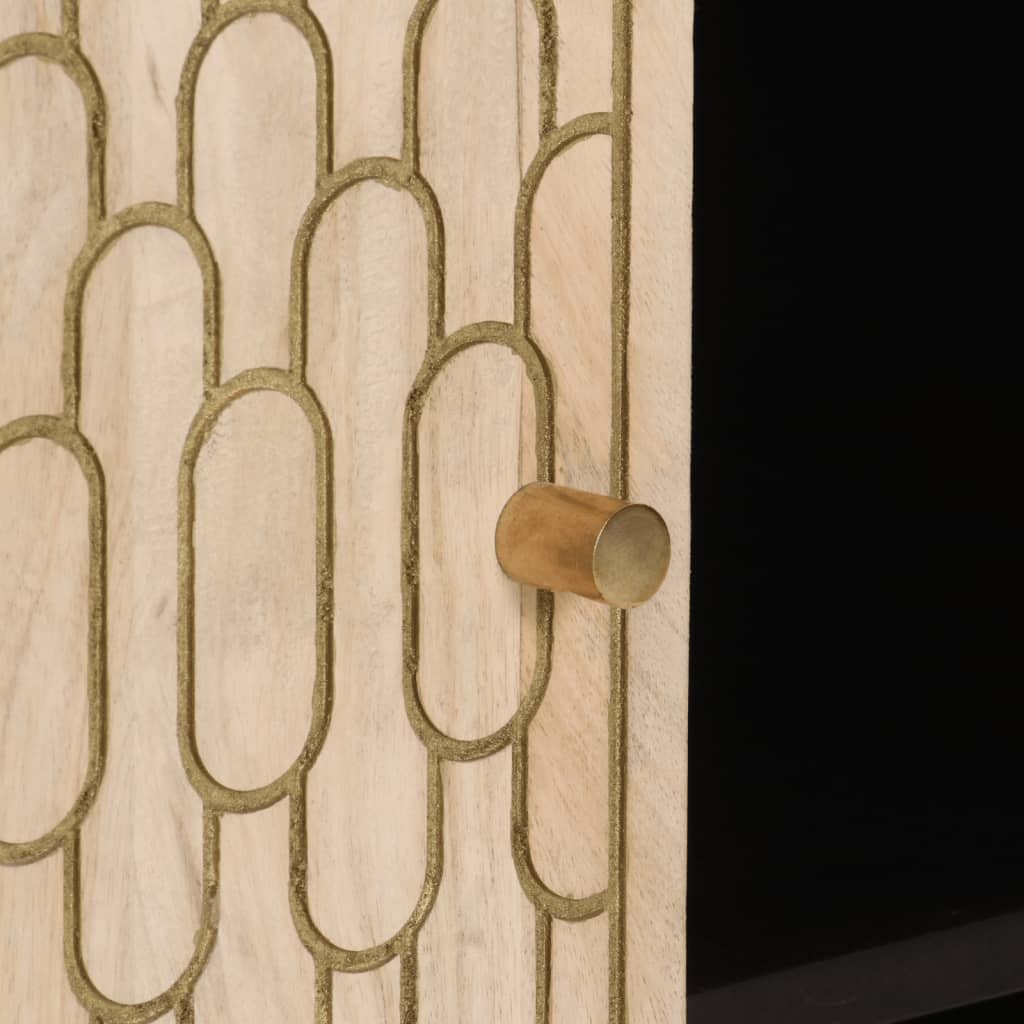 Armoire latérale 90x33x75 cm bois massif de manguier - XIOS