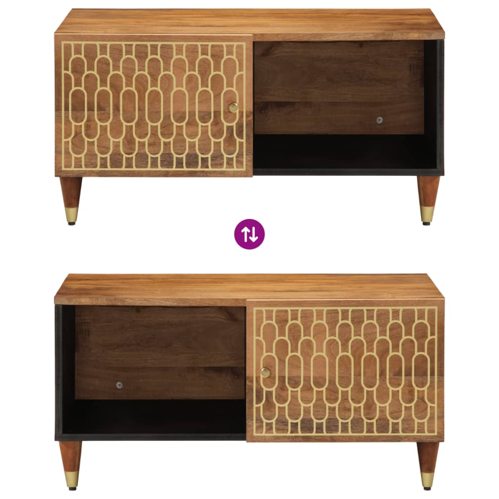 Table basse 80x50x40 cm bois de manguier massif - XIOS