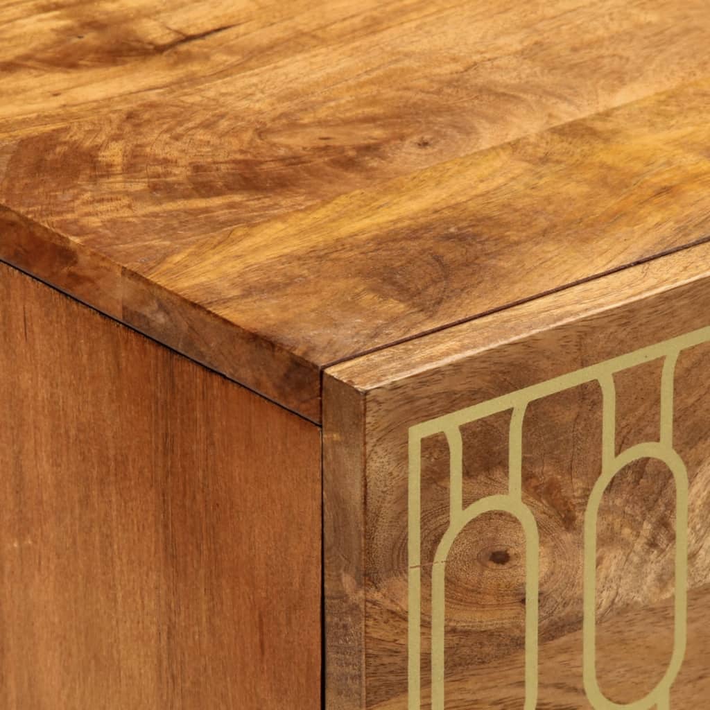 Table de chevet 50x33x60 cm bois de manguier massif