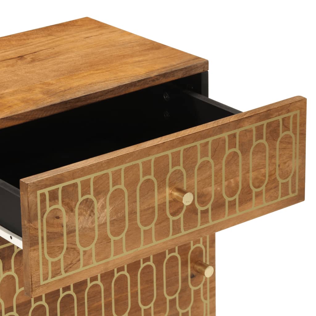 Table de chevet 50x33x60 cm bois de manguier massif