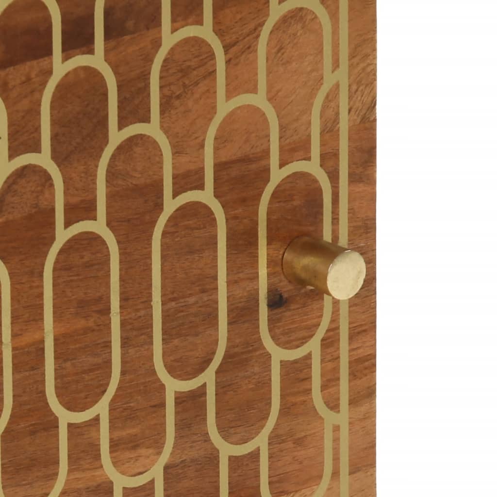 Table de chevet 50x33x60 cm bois de manguier massif