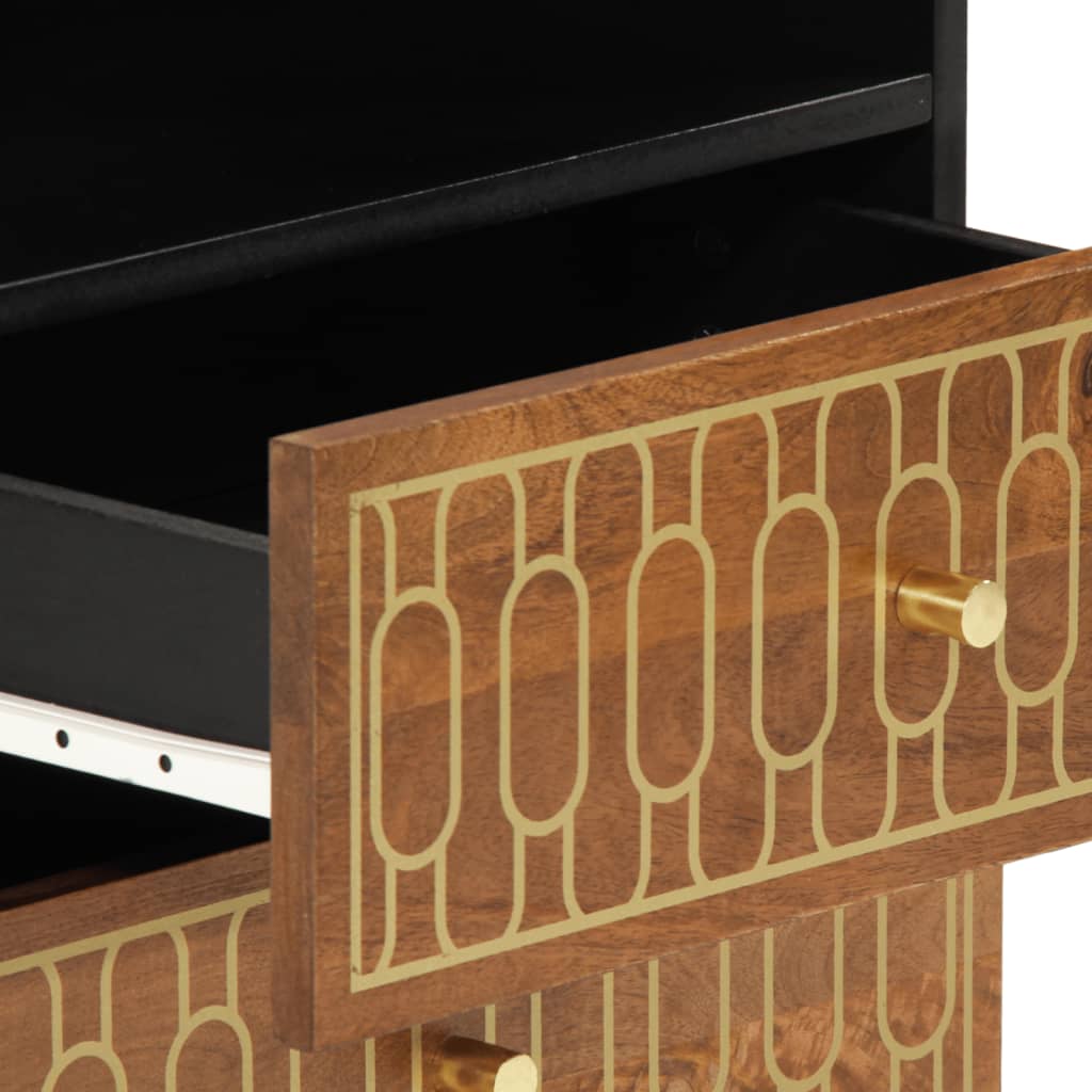 Table de chevet 50x33x62 cm bois de manguier massif - XIOS