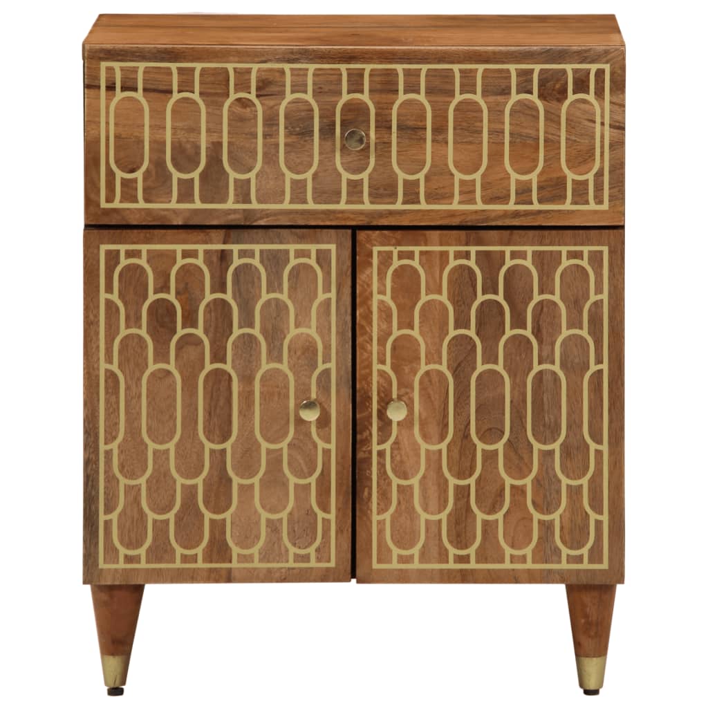 Table de chevet 50x33x60 cm bois de manguier massif