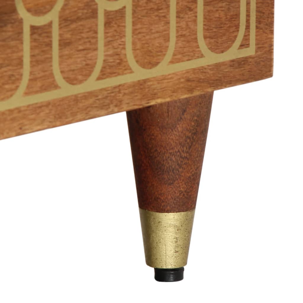 Meuble TV 100x33x46 cm bois massif de manguier - XIOS