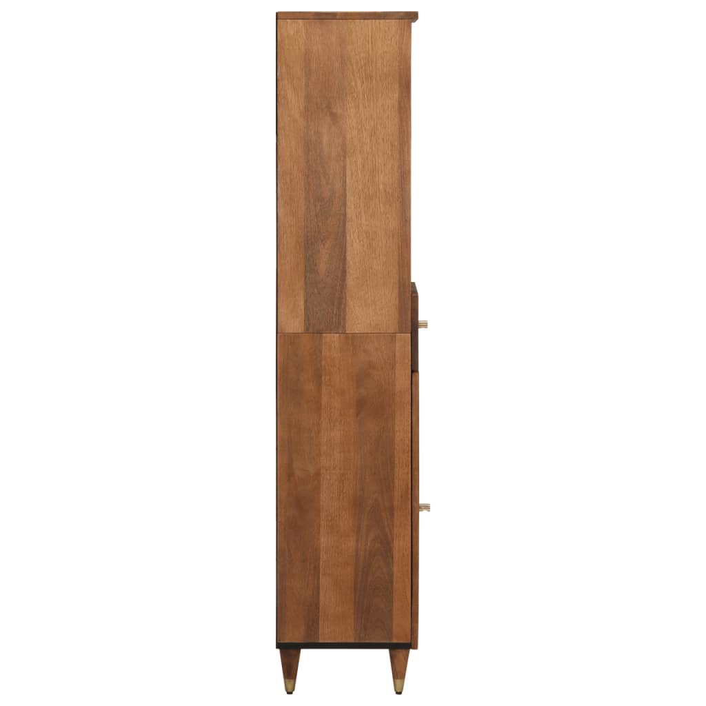 Armoire de salle de bain 38x33x160 cm bois massif de manguier - XIOS