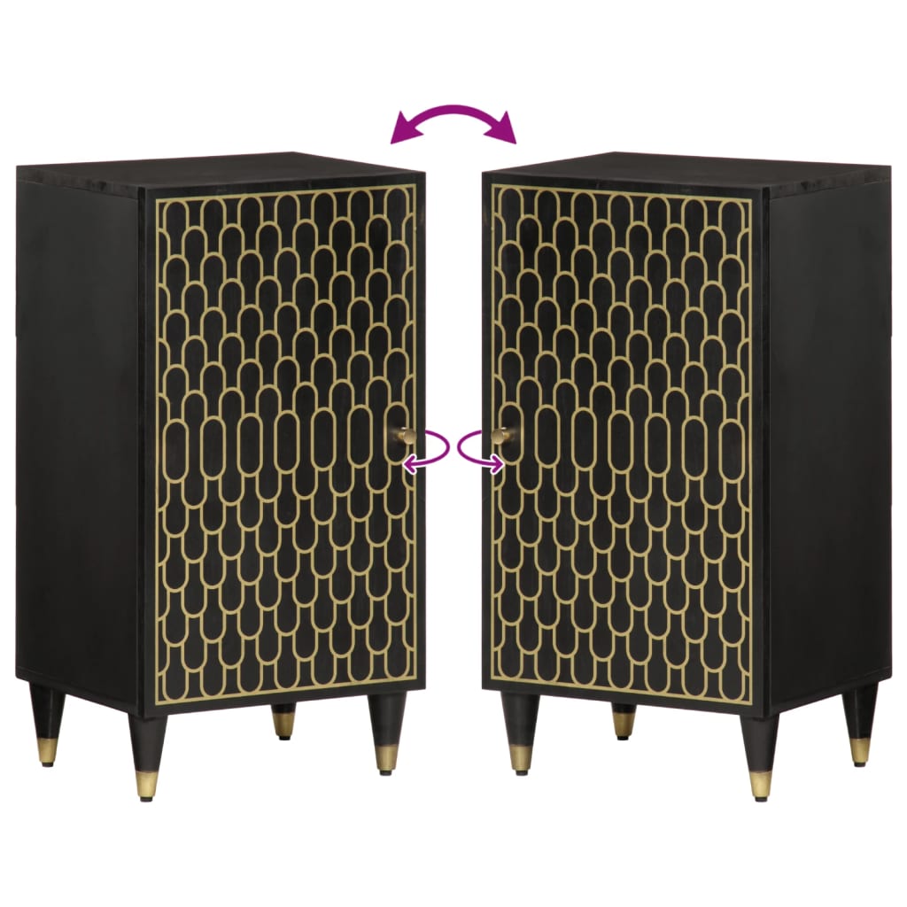 Armoire latérale 40x33x75 cm bois massif de manguier - XIOS