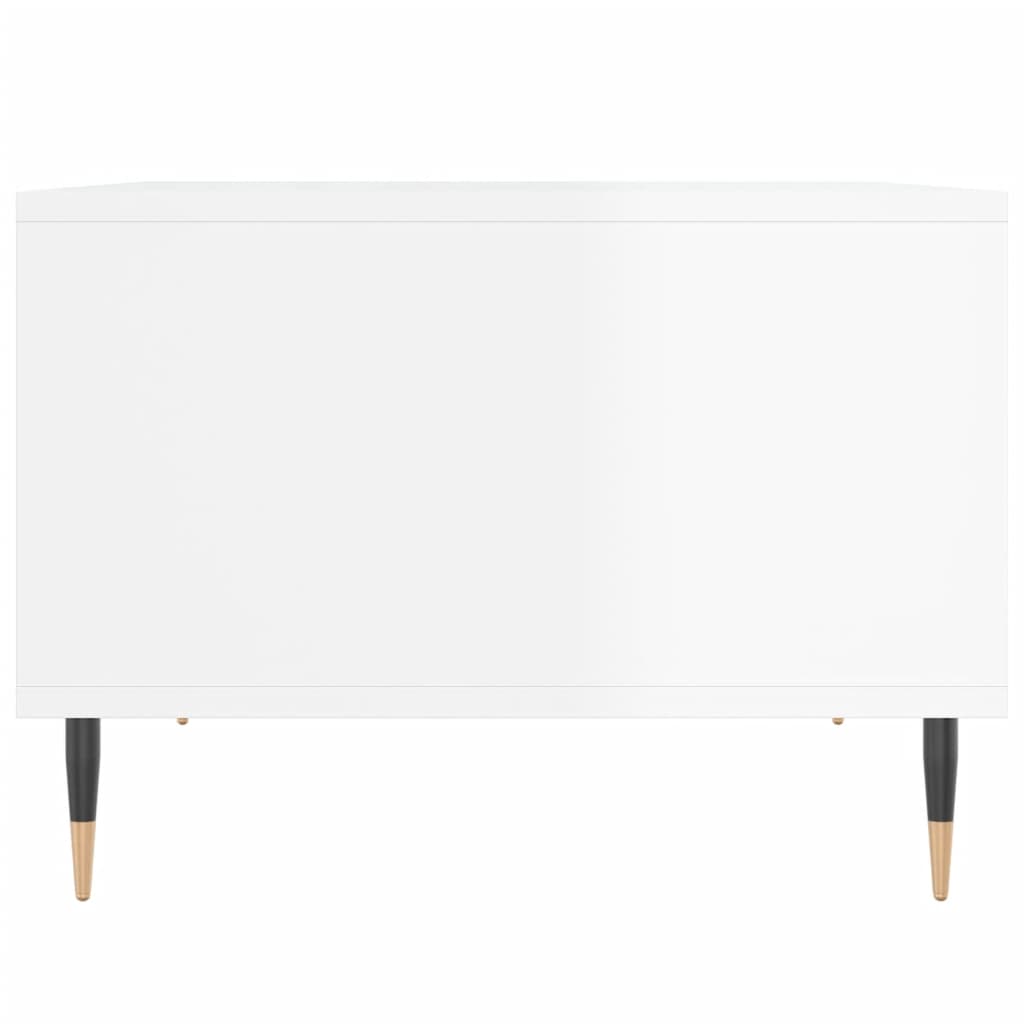 Table basse Blanc brillant 60x50x36,5 cm Bois d'ingénierie - XIOS