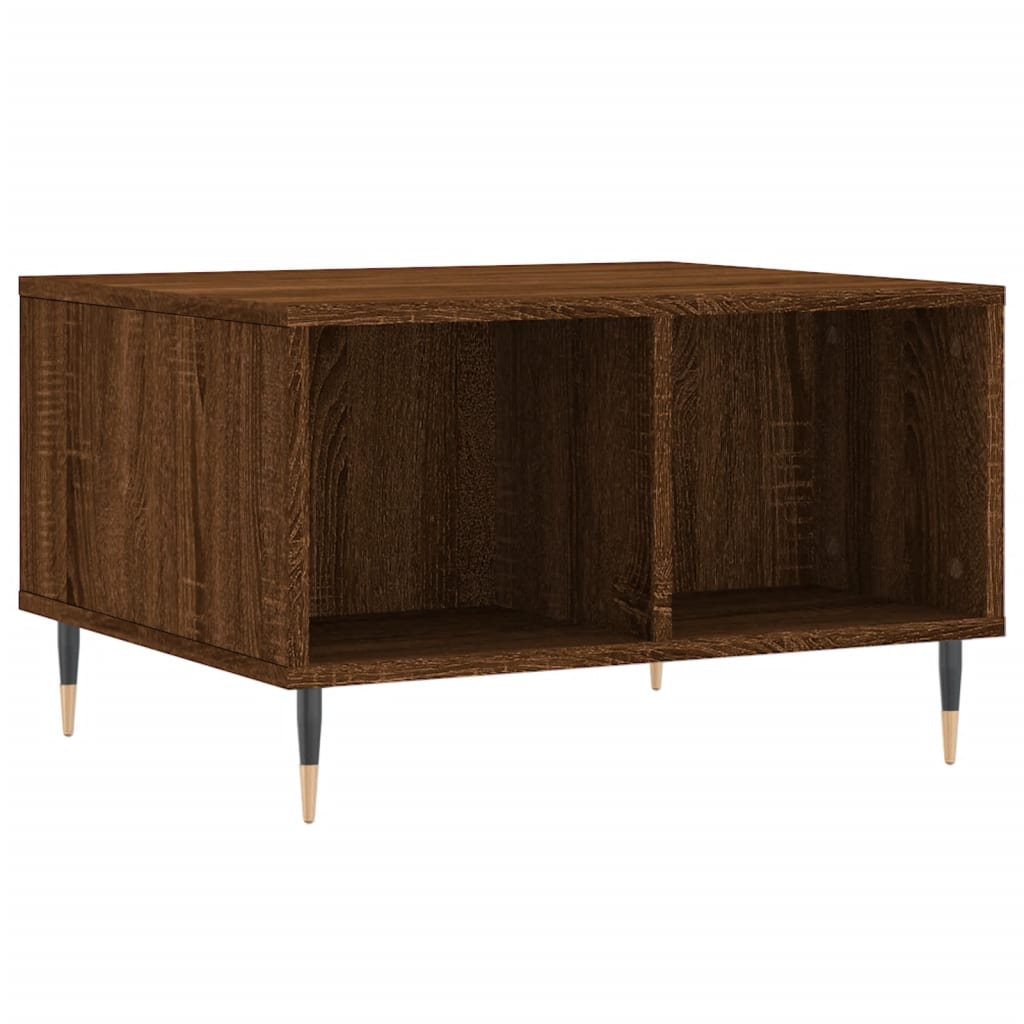 Table basse Chêne marron 60x50x36,5 cm Bois d'ingénierie - XIOS