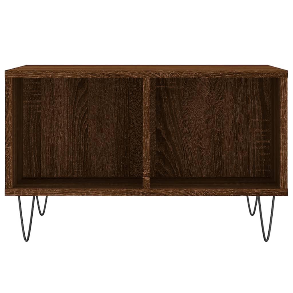 Table basse Chêne marron 60x50x36,5 cm Bois d'ingénierie - XIOS