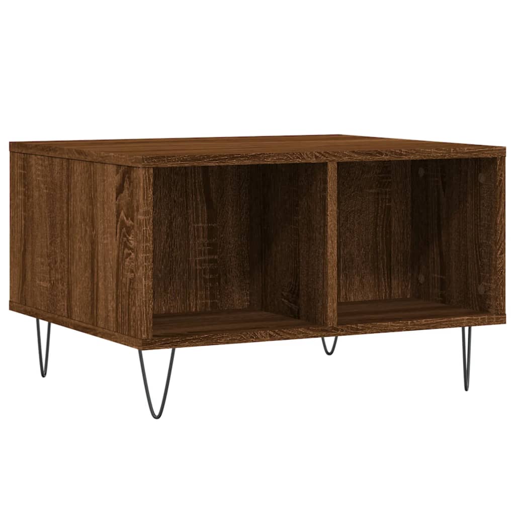 Table basse Chêne marron 60x50x36,5 cm Bois d'ingénierie - XIOS