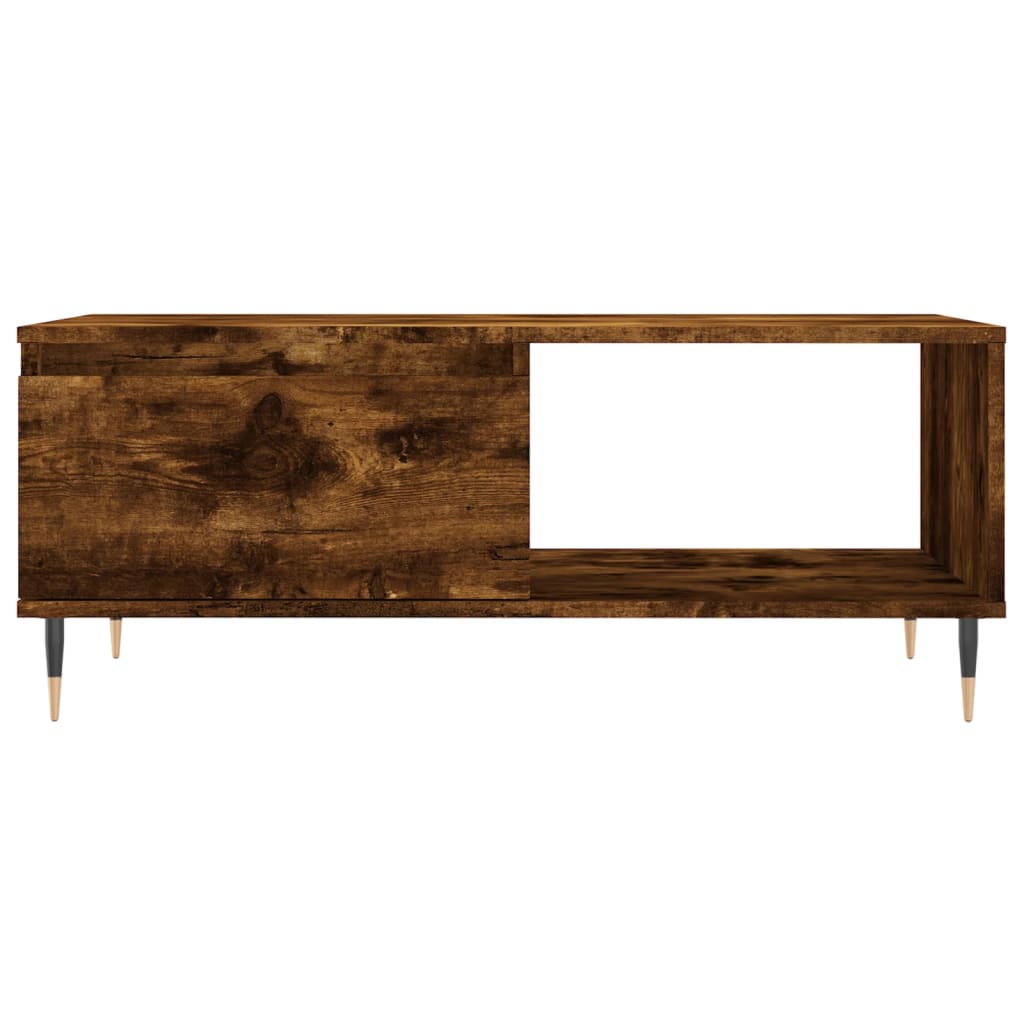 Table basse Chêne fumé 90x50x36,5 cm Bois d'ingénierie - XIOS