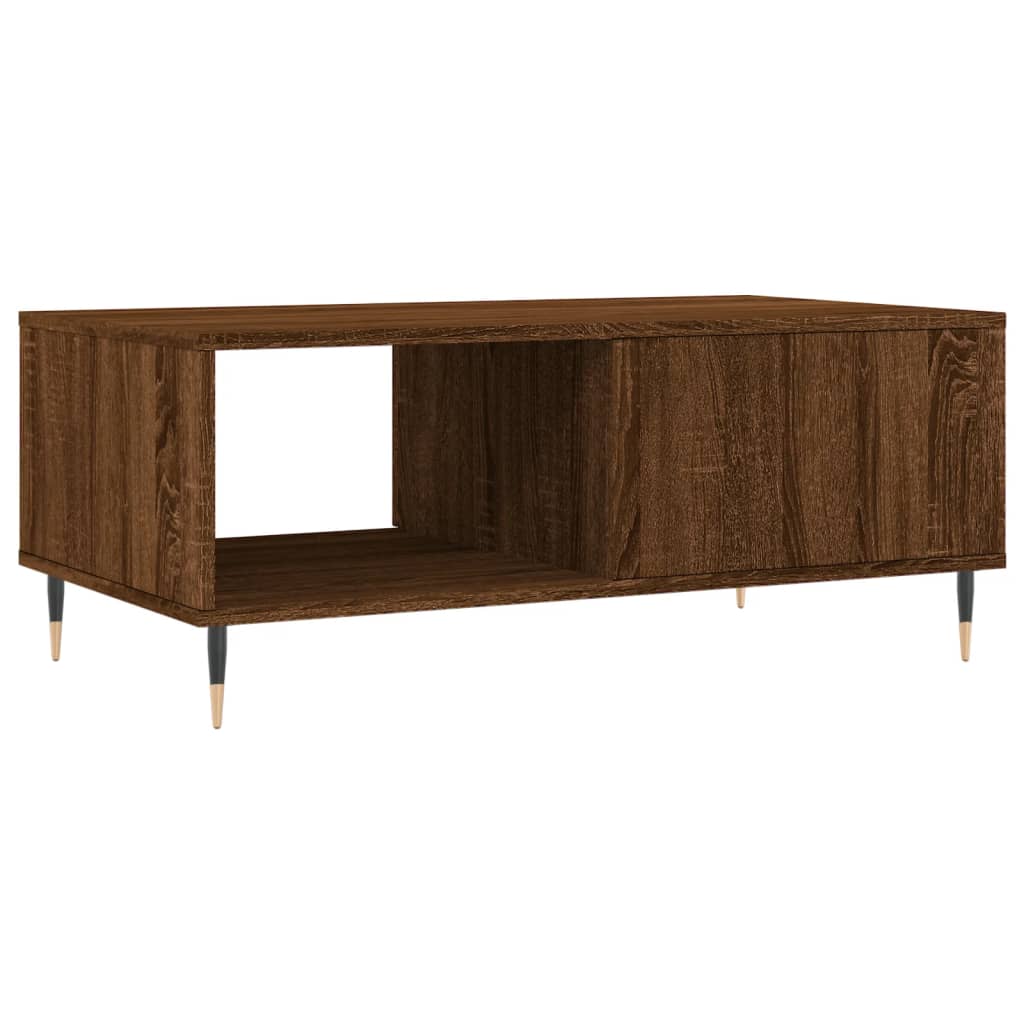 Table basse Chêne marron 90x50x36,5 cm Bois d'ingénierie - XIOS