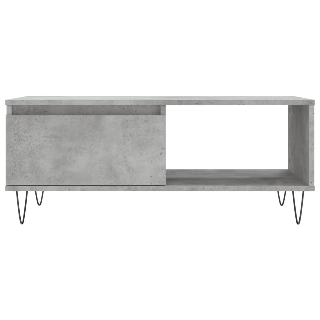 Table basse Gris béton 90x50x36,5 cm Bois d'ingénierie - XIOS