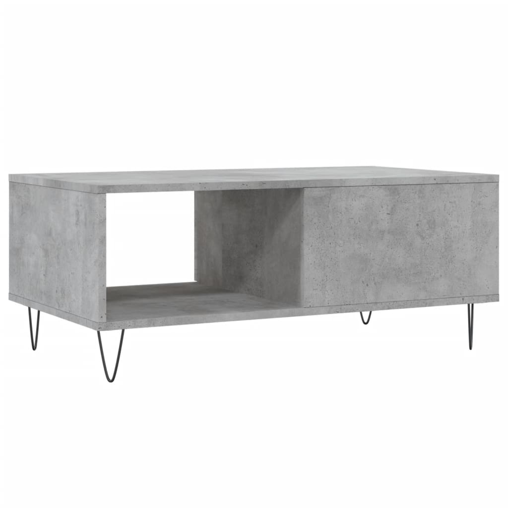 Table basse Gris béton 90x50x36,5 cm Bois d'ingénierie - XIOS