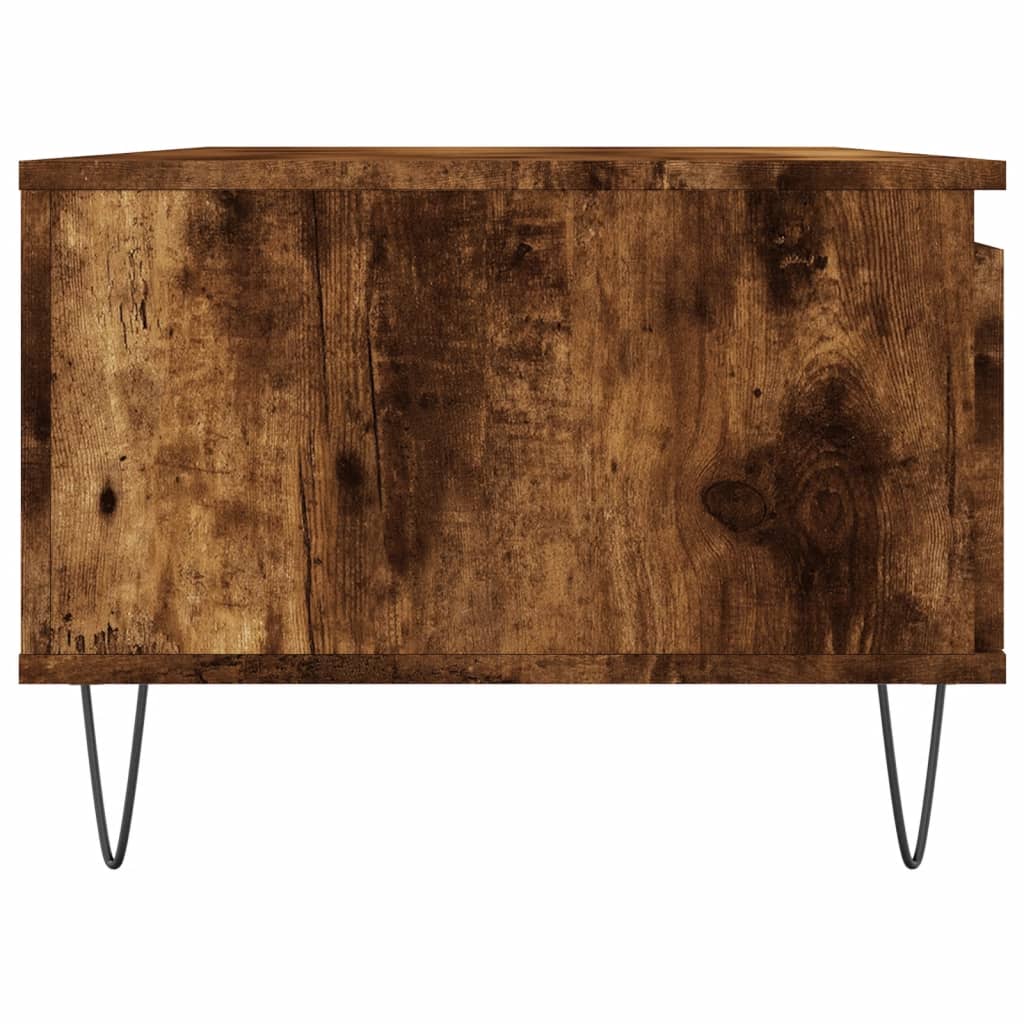 Table basse Chêne fumé 90x50x36,5 cm Bois d'ingénierie - XIOS