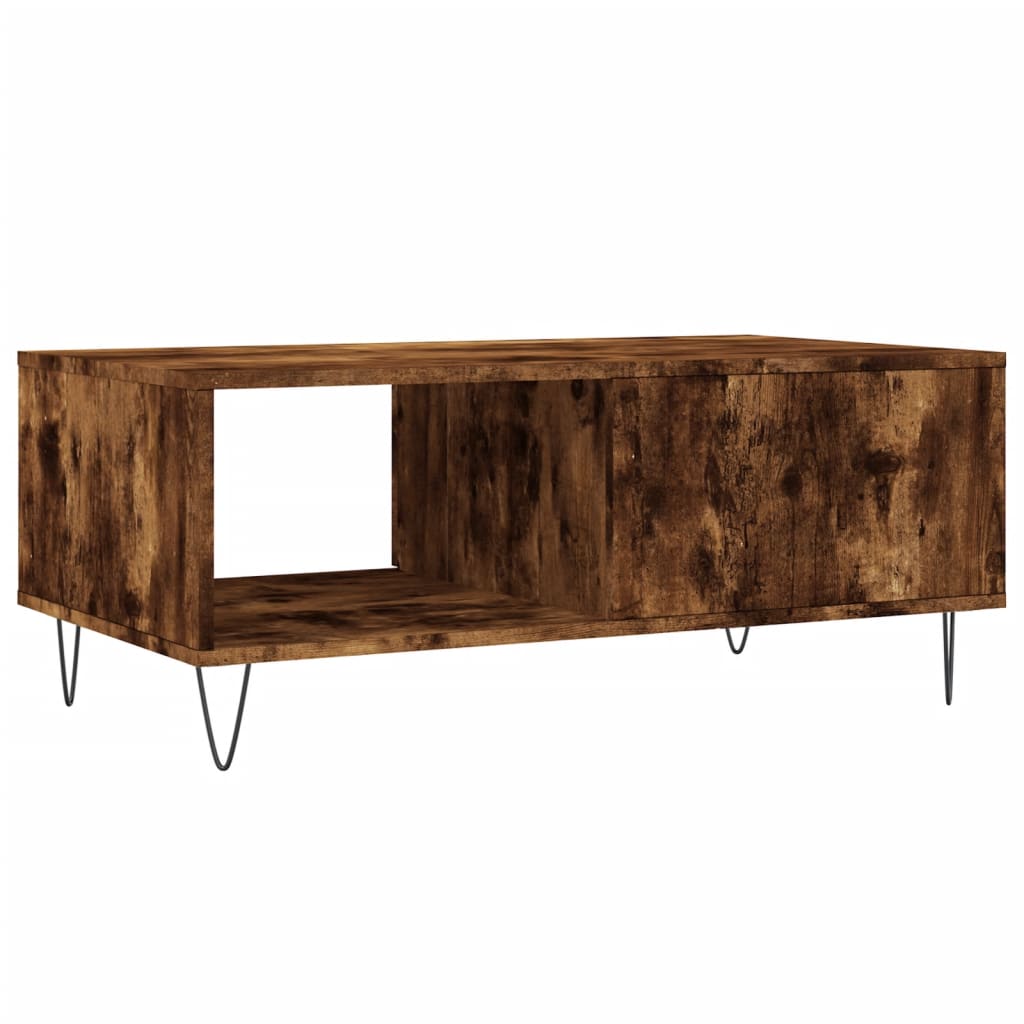 Table basse Chêne fumé 90x50x36,5 cm Bois d'ingénierie - XIOS