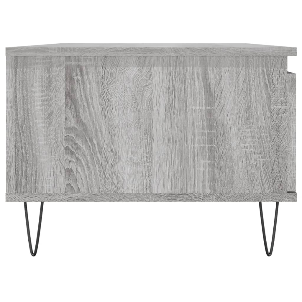 Table basse Sonoma gris 90x50x36,5 cm Bois d'ingénierie - XIOS