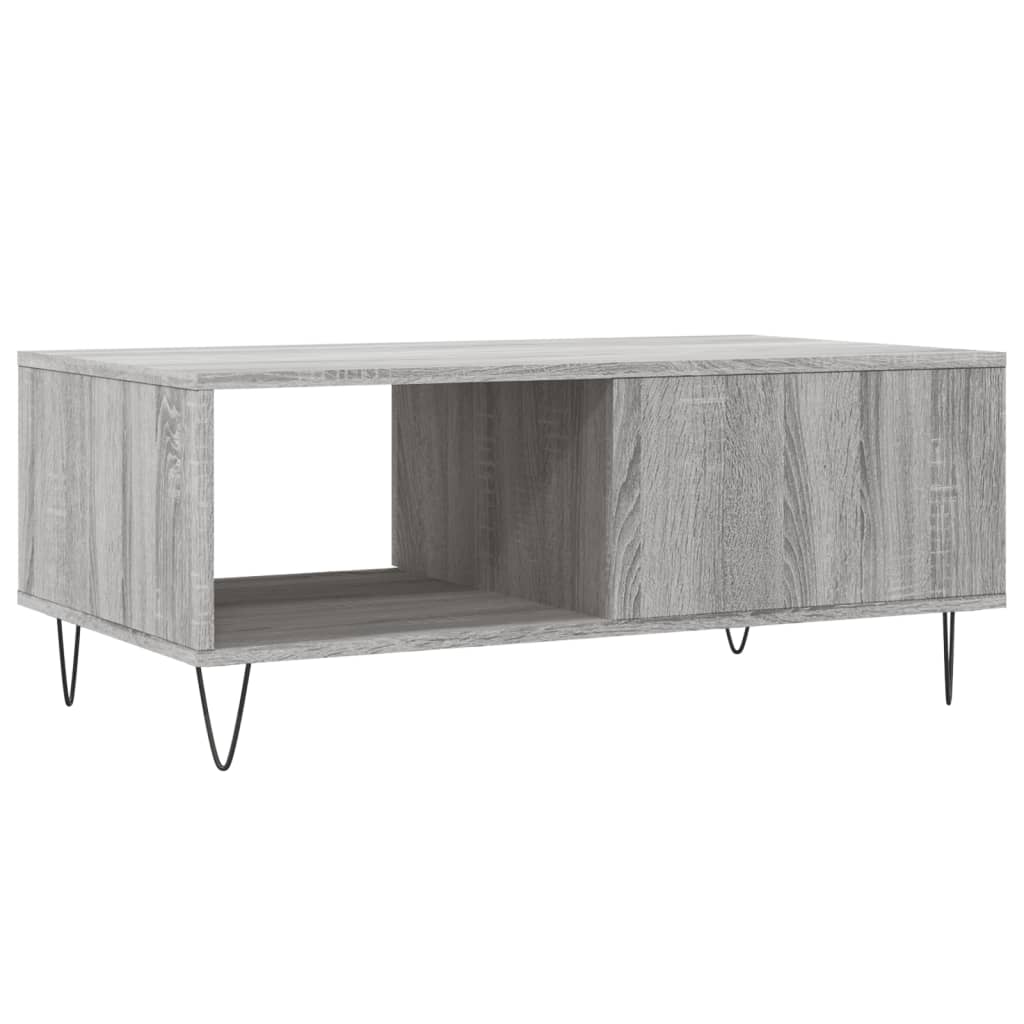 Table basse Sonoma gris 90x50x36,5 cm Bois d'ingénierie - XIOS