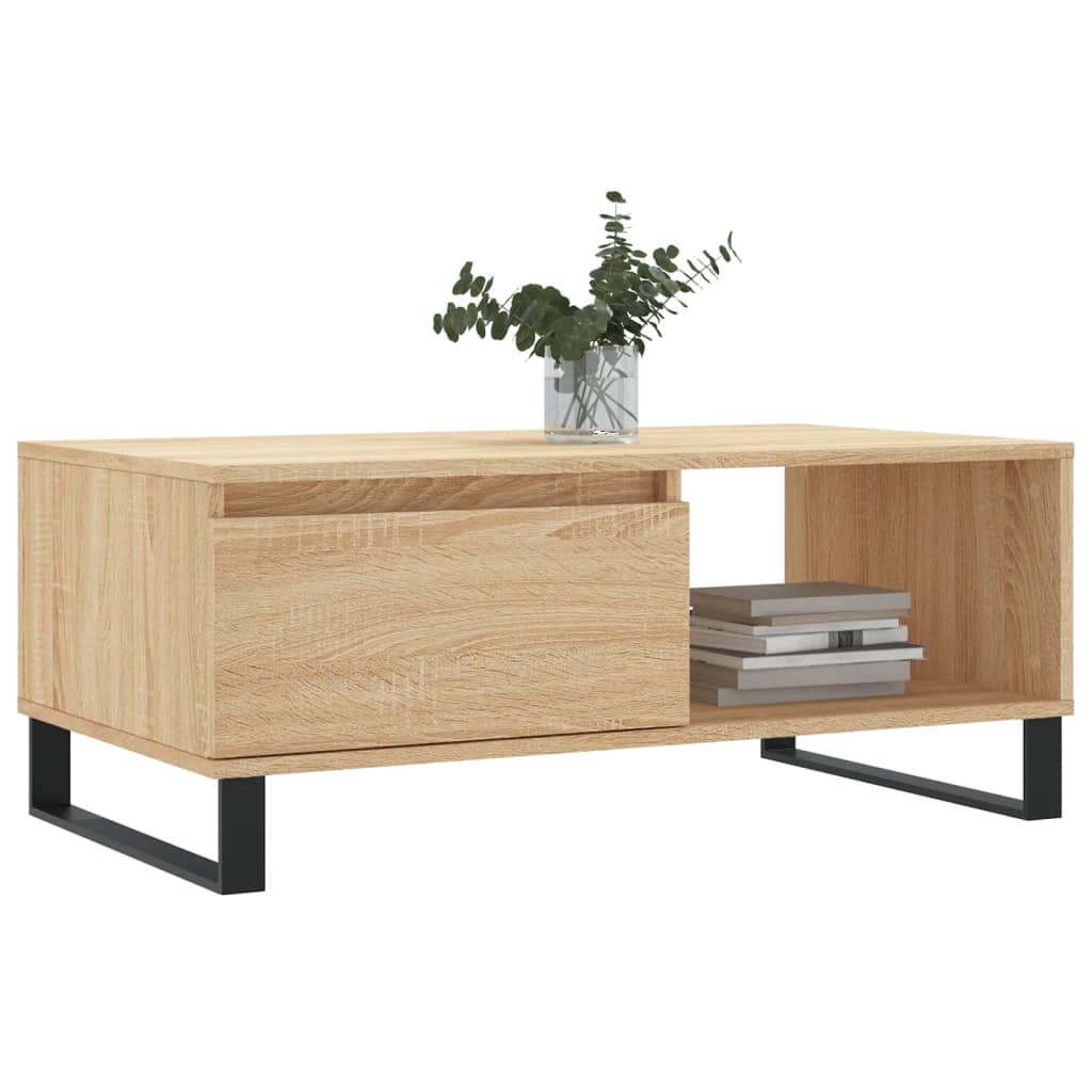 Table basse Chêne sonoma 90x50x36,5 cm Bois d'ingénierie - XIOS