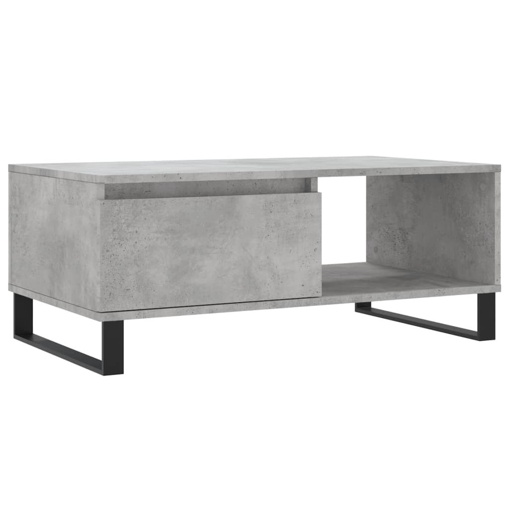 Table basse Gris béton 90x50x36,5 cm Bois d'ingénierie - XIOS