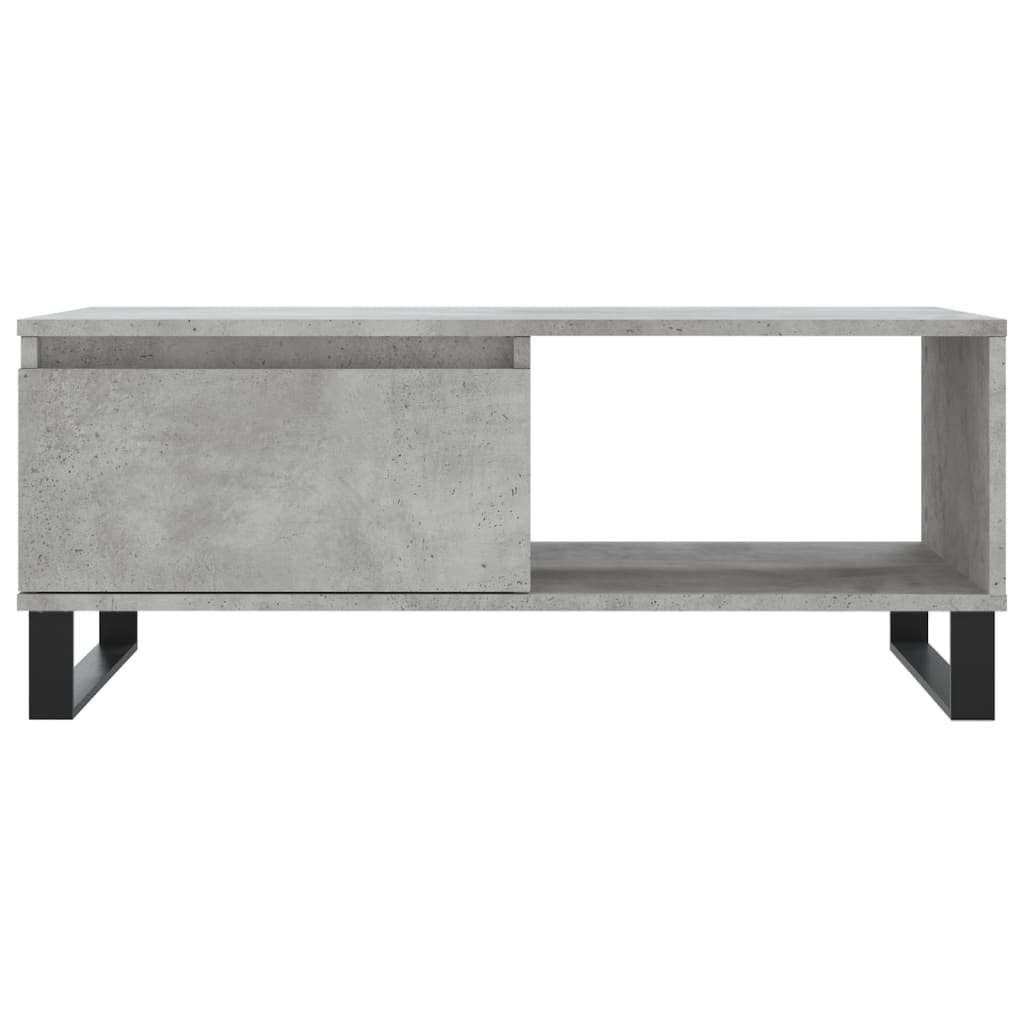 Table basse Gris béton 90x50x36,5 cm Bois d'ingénierie - XIOS