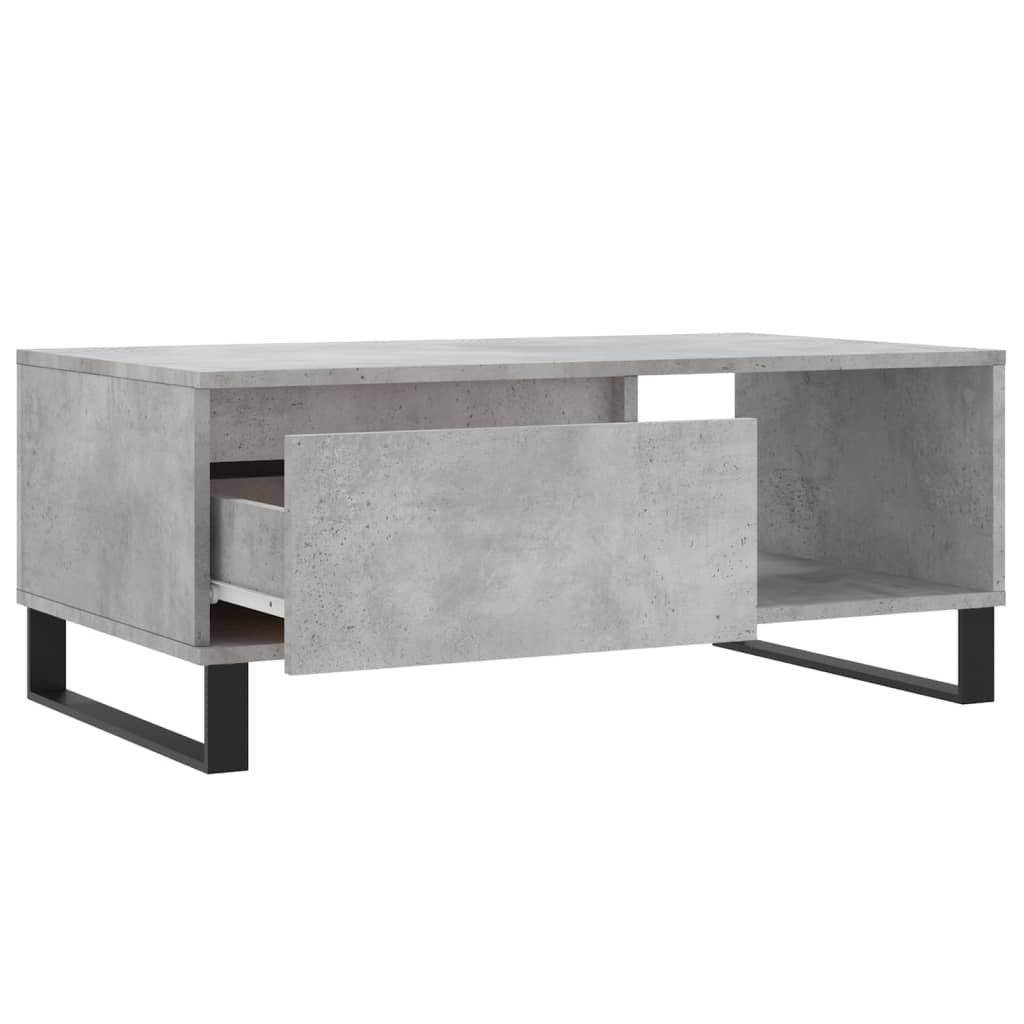 Table basse Gris béton 90x50x36,5 cm Bois d'ingénierie - XIOS