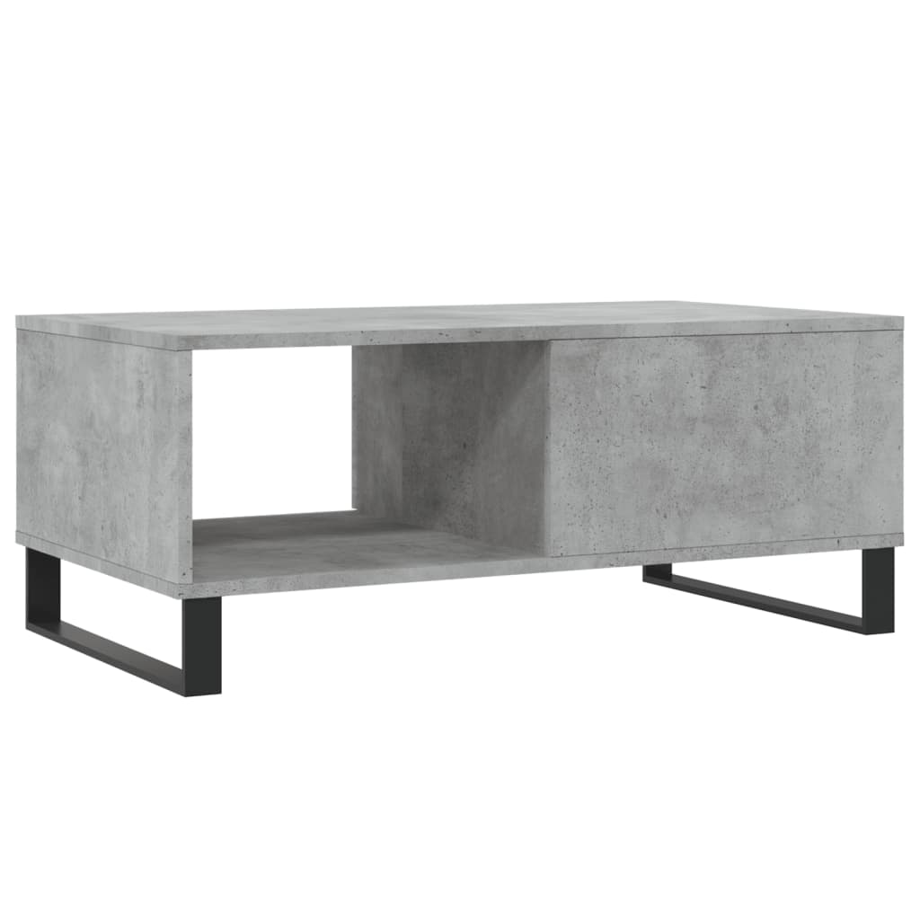 Table basse Gris béton 90x50x36,5 cm Bois d'ingénierie - XIOS